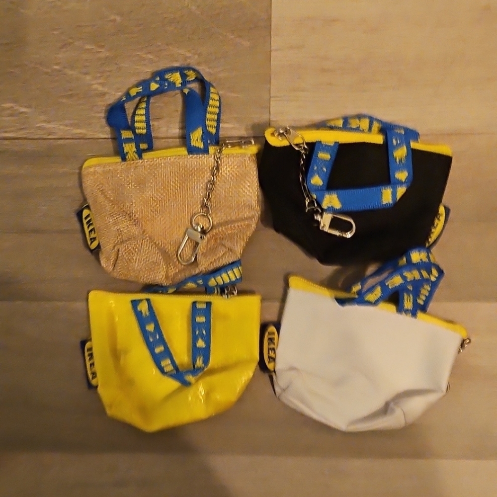 Mini Tote Bags with Blue IKEA Straps